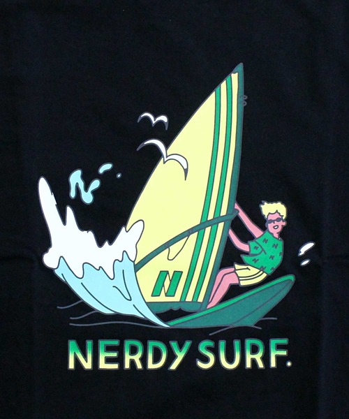NERDY(ノルディ)の「NERDY サーフィンボーイ 半袖 Tシャツ SURFING BOY S/S T-SHIRT(Tシャツ/カットソー・メンズ・ホワイト/ブラック・M)」の7枚目の写真