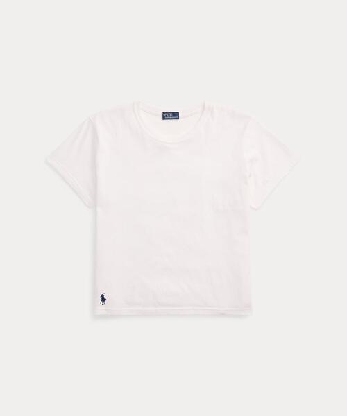 クロップド ジャージー クルーネック Tシャツ（Tシャツ