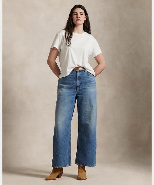 POLO RALPH LAUREN(ポロ ラルフ ローレン)の「クロップド ジャージー クルーネック Tシャツ(Tシャツ/カットソー・レディース・ホワイト・M/XL/XS/S/L)」の7枚目の写真