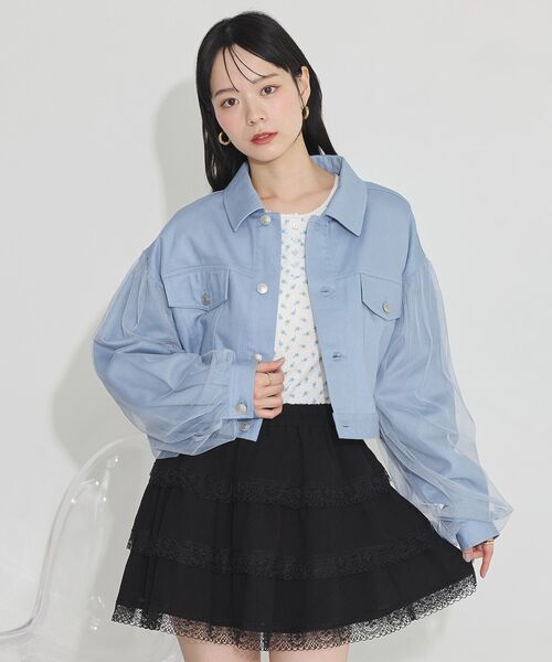 earth music&ecology（アースミュージックアンドエコロジー）の「ティアードレースミニスカート（スカート・レディース・ブラック/ホワイト・FREE）」の13枚目の写真