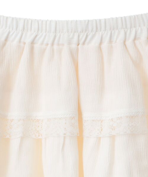 earth music&ecology（アースミュージックアンドエコロジー）の「ティアードレースミニスカート（スカート・レディース・ブラック/ホワイト・FREE）」の4枚目の写真