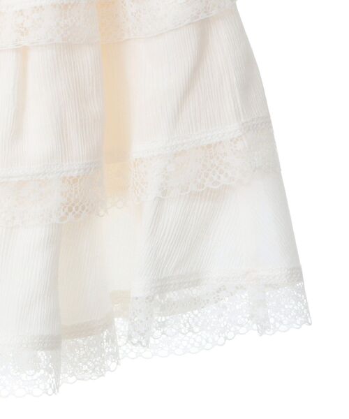 earth music&ecology（アースミュージックアンドエコロジー）の「ティアードレースミニスカート（スカート・レディース・ブラック/ホワイト・FREE）」の5枚目の写真