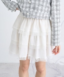 ティアードレースミニスカート