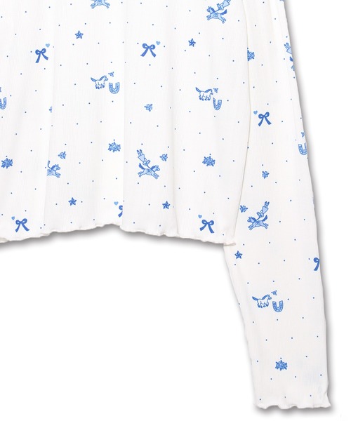 Common Noun（コモン ナウン）の「“HORSE” Midori Nakajima 長袖メロウリブトップス（Tシャツ/カットソー・レディース・ベージュ/ホワイト・L/M）」の9枚目の写真