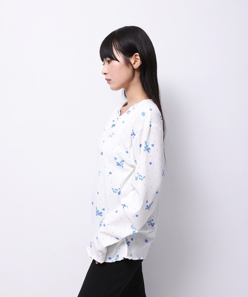 Common Noun（コモン ナウン）の「“HORSE” Midori Nakajima 長袖メロウリブトップス（Tシャツ/カットソー・レディース・ベージュ/ホワイト・L/M）」の14枚目の写真