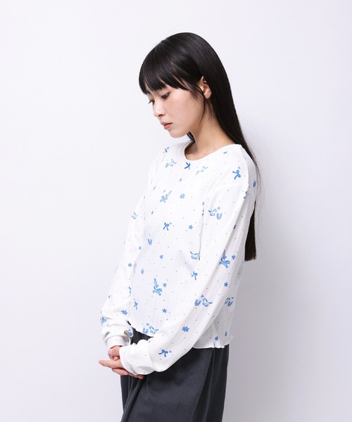 Common Noun（コモン ナウン）の「“HORSE” Midori Nakajima 長袖メロウリブトップス（Tシャツ/カットソー・レディース・ベージュ/ホワイト・L/M）」の10枚目の写真