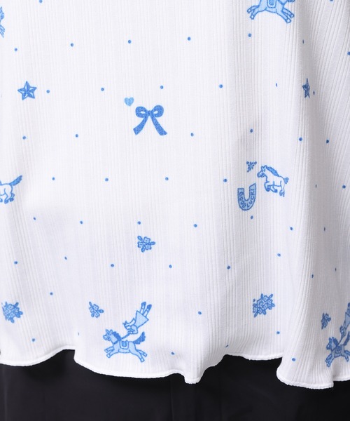 Common Noun（コモン ナウン）の「“HORSE” Midori Nakajima 長袖メロウリブトップス（Tシャツ/カットソー・レディース・ベージュ/ホワイト・L/M）」の22枚目の写真