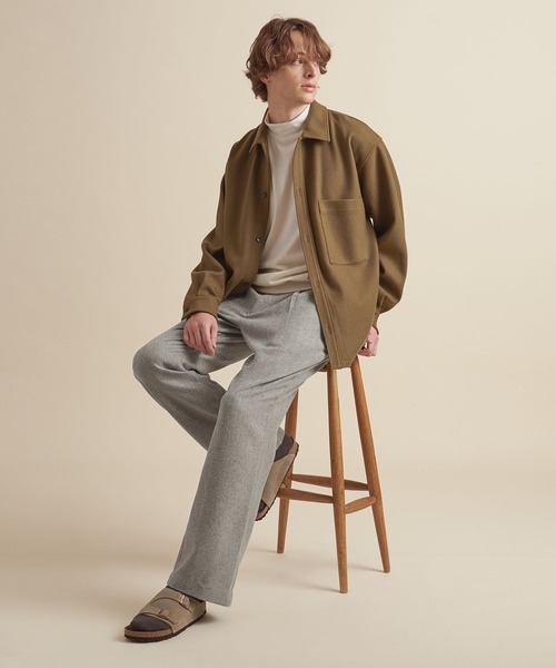 UNITED ARROWS（ユナイテッドアローズ）の「【マルチサイズ】ウールライク ストレート イージースラックス/パンツ ーセットアップ対応ー（スラックス・メンズ・ブラック/ダークグレー/ライトグレー/ネイビー/ダークブラウン/ブラウン/グレー・マルチサイズ）」の3枚目の写真