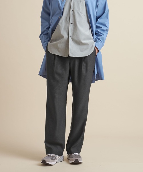 UNITED ARROWS（ユナイテッドアローズ）の「【マルチサイズ】ウールライク ストレート イージースラックス/パンツ ーセットアップ対応ー（スラックス・メンズ・ブラック/ダークグレー/ライトグレー/ネイビー/ダークブラウン/ブラウン/グレー・マルチサイズ）」の15枚目の写真