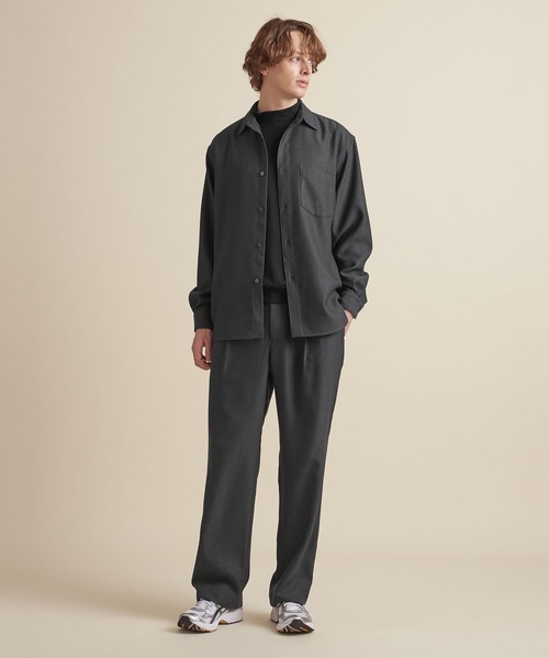 UNITED ARROWS（ユナイテッドアローズ）の「【マルチサイズ】ウールライク ストレート イージースラックス/パンツ ーセットアップ対応ー（スラックス・メンズ・ブラック/ダークグレー/ライトグレー/ネイビー/ダークブラウン/ブラウン/グレー・マルチサイズ）」の17枚目の写真