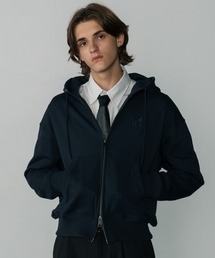 LURAKU(N)́yLURAKUzOne Point double zip-up hoodie /|Cg_uWbvt[fB[(p[J[)