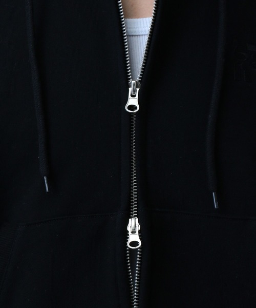 LURAKU（ルラク）の「【LURAKU】One Point double zip-up hoodie