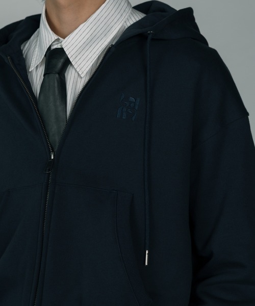 LURAKU（ルラク）の「【LURAKU】One Point double zip-up hoodie /ワン