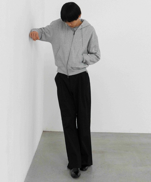 LURAKU(ルラク)の「【LURAKU】One Point double zip-up hoodie /ワンポイントダブルジップフーディー(パーカー・メンズ・レッド/グレー/ブラック/ネイビー・M/L)」の12枚目の写真