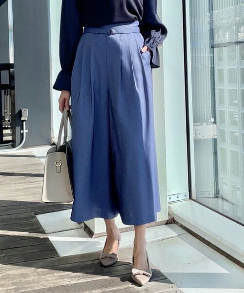 couture brooch(クチュールブローチ)の「【きれいめ・大人カジュアル・通勤】デニムライクスカンツ(その他パンツ・レディース・ブルー系その他/ネイビー・36/38/40/42)」の8枚目の写真