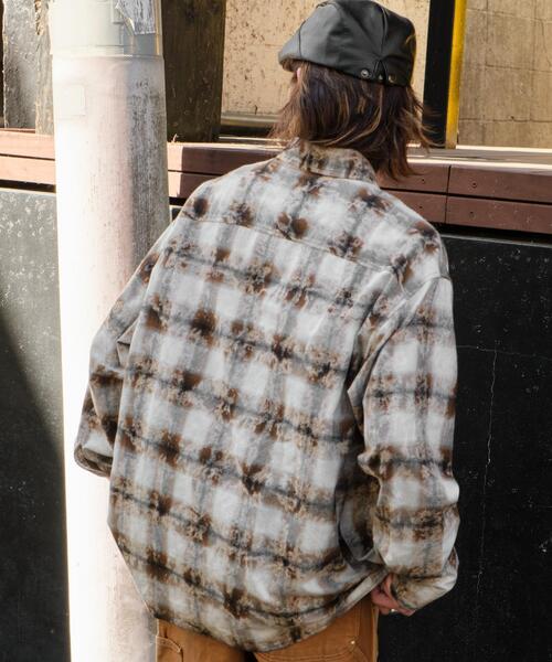 WEGO（ウィゴー）の「WEGO/ブリーチオンブレチェックシャツ（シャツ/ブラウス・メンズ・ブルー/ブラウン・FREE）」の20枚目の写真