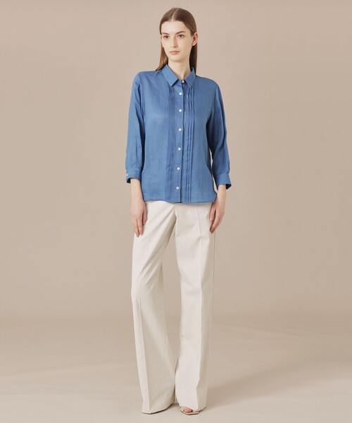 MACKINTOSH LONDON（マッキントッシュ ロンドン）の「シアーラミーシャツ（シャツ/ブラウス・レディース・パープル系その他2/グリーン/ブルー系その他4/ダークブラウン・38/40）」の5枚目の写真