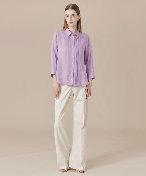 MACKINTOSH LONDON（マッキントッシュ ロンドン）の「シアーラミーシャツ（シャツ/ブラウス・レディース・パープル系その他2/グリーン/ブルー系その他4/ダークブラウン・38/40）」の6枚目の写真