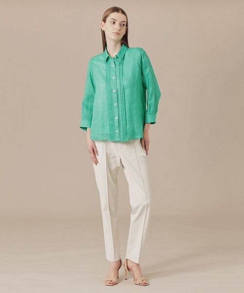 MACKINTOSH LONDON（マッキントッシュ ロンドン）の「シアーラミーシャツ（シャツ/ブラウス・レディース・パープル系その他2/グリーン/ブルー系その他4/ダークブラウン・38/40）」の8枚目の写真