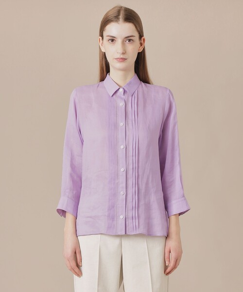 MACKINTOSH LONDON（マッキントッシュ ロンドン）の「シアーラミーシャツ（シャツ/ブラウス・レディース・パープル系その他2/グリーン/ブルー系その他4/ダークブラウン・38/40）」の10枚目の写真