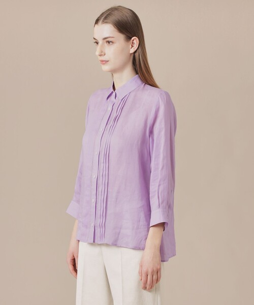 MACKINTOSH LONDON（マッキントッシュ ロンドン）の「シアーラミーシャツ（シャツ/ブラウス・レディース・パープル系その他2/グリーン/ブルー系その他4/ダークブラウン・38/40）」の11枚目の写真