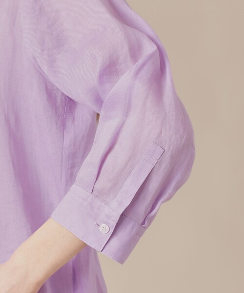 MACKINTOSH LONDON（マッキントッシュ ロンドン）の「シアーラミーシャツ（シャツ/ブラウス・レディース・パープル系その他2/グリーン/ブルー系その他4/ダークブラウン・38/40）」の13枚目の写真