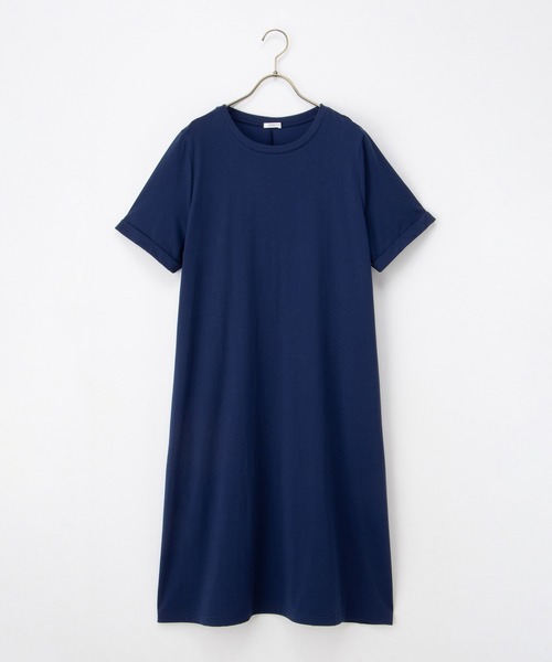 Honeys（ハニーズ）の「【ハニさら・接触冷感・ＵＶカット】Ｔシャツワンピース（ワンピース・レディース・カーキ/ブラック/ライトベージュ/ブルー・L/LL/M）」の18枚目の写真