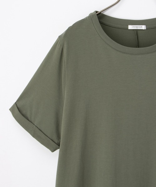 Honeys（ハニーズ）の「【ハニさら・接触冷感・ＵＶカット】Ｔシャツワンピース（ワンピース・レディース・カーキ/ブラック/ライトベージュ/ブルー・L/LL/M）」の21枚目の写真