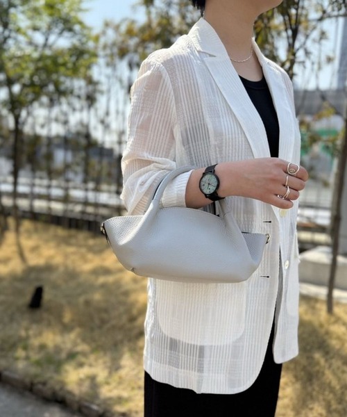 Scrap Book（スクラップブック）の「【LORISTELLA】ラウンドトートバッグS（トートバッグ・レディース・ベージュ/ホワイト/ブラック/グレー・FREE）」の9枚目の写真