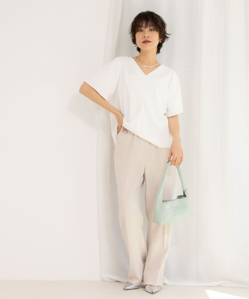 NOLLEY’S Sophi（ノーリーズソフィ）の「《セットアップ対応》ツイルVタックブラウス（シャツ/ブラウス・レディース・ブラック/チャコールグレー/ホワイト・36/38）」の18枚目の写真
