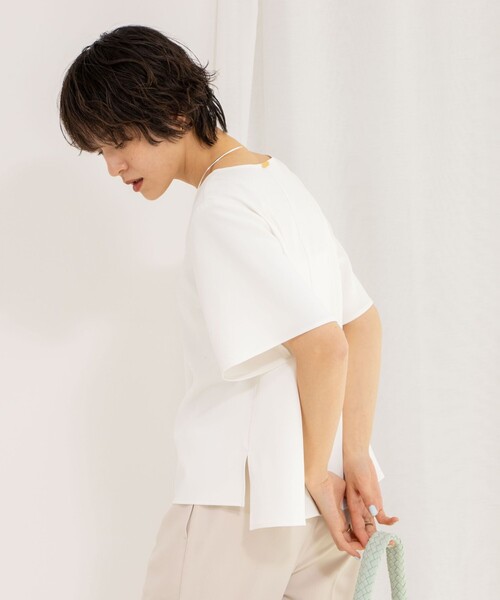 NOLLEY’S Sophi（ノーリーズソフィ）の「《セットアップ対応》ツイルVタックブラウス（シャツ/ブラウス・レディース・ブラック/チャコールグレー/ホワイト・36/38）」の19枚目の写真