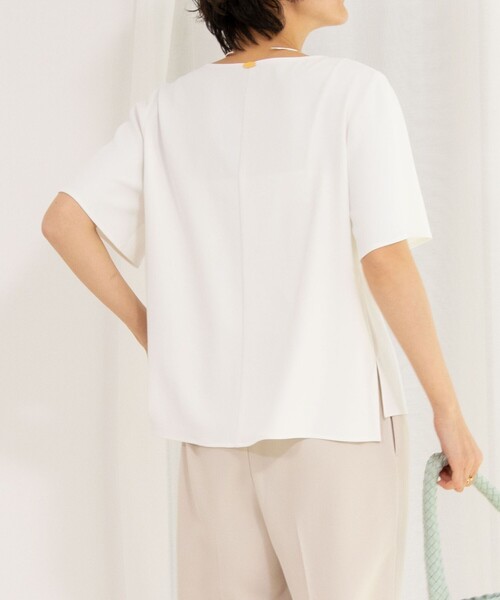 NOLLEY’S Sophi（ノーリーズソフィ）の「《セットアップ対応》ツイルVタックブラウス（シャツ/ブラウス・レディース・ブラック/チャコールグレー/ホワイト・36/38）」の21枚目の写真
