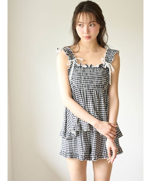 セール】シャーリングカットセットアップ（ルームウェア