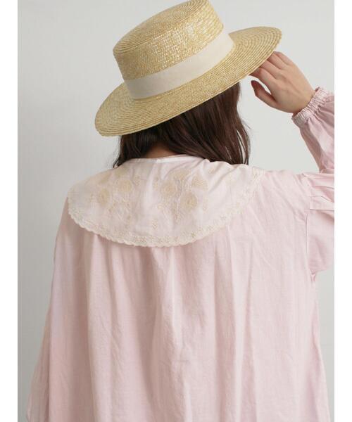 TSUHARU by Samansa Mos2(ツハルバイサマンサモスモス)の「【WEB限定 Sサイズ】刺繍襟付き鉱物顔料染めワンピース(ワンピース・レディース・オフホワイト/ピンク/ベージュ・S/M)」の15枚目の写真