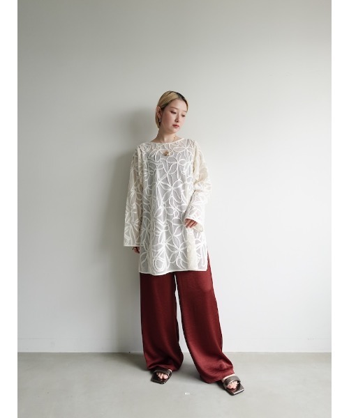 セール】2way Cord Embroidery Top/2ウェイコードエンブロイ