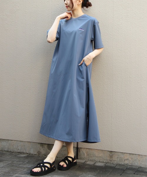 新品【THOUSAND MILE】ショートスリーブ　ワンピース THOUSAND MILE｜ショートスリーブ ワンピース 半袖 フレア 撥水