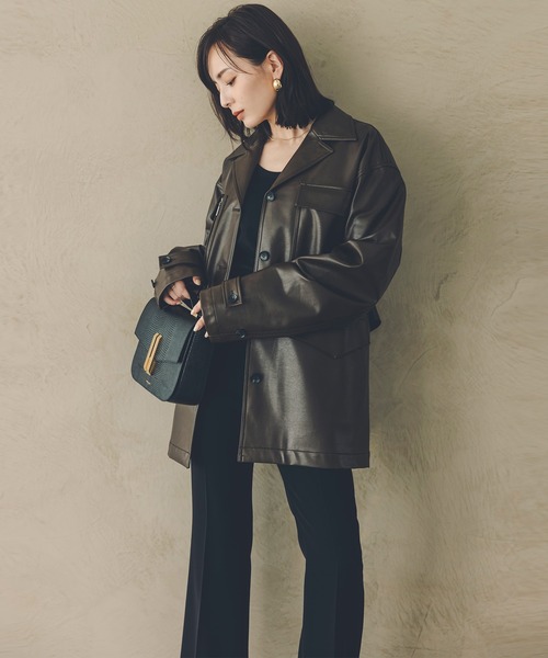 スリムフィットセミフレアパンツ（その他パンツ）｜anuans（ア