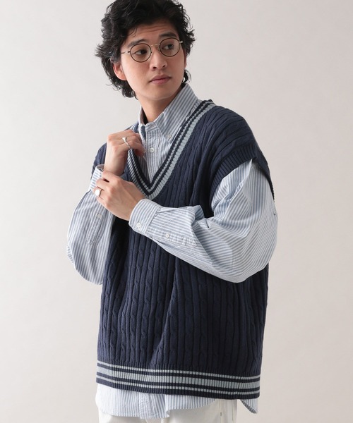 セール】チルデンVネックニットベスト（ニット/セーター）｜RAGEBLUE