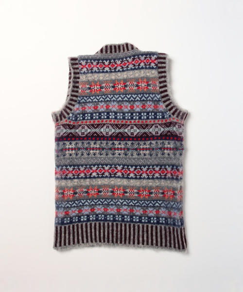 Jamieson's of Shetland(ジャミーソンズオブシェトランド)の「Jamieson's Knitwear × fennica / <Women's>Fair isle brush v-vest 2015AW(ニット/セーター・レディース・その他1・34)」の4枚目の写真