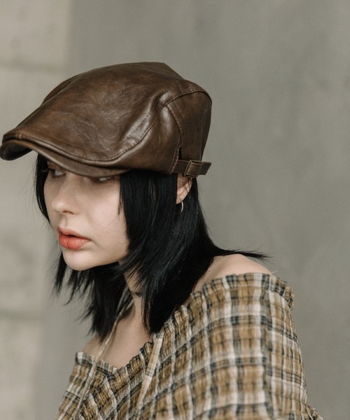 FOREVER 21（フォーエバー トゥエンティーワン）の「【2025SS】フェイクレザーハンチング（ハンチング/ベレー帽・レディース・ブラウン・FREE）」の20枚目の写真