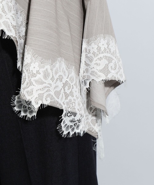 HARE（ハレ）の「レースドッキングキャミビスチェ(HARE)（キャミソール・レディース・グレイッシュベージュ/ブラック・FREE）」の16枚目の写真