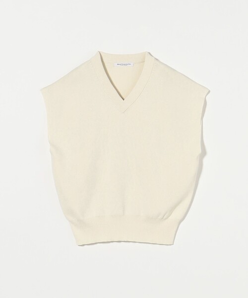 セール】Vネック フレンチスリーブ ニット -ウォッシャブル