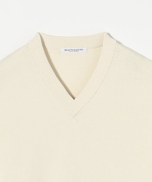 新品BEAUTY&YOUTH Vネック フレンチスリーブ ニット BEAUTY＆YOUTH UNITED ARROWS ニット セーター Vネック フレンチ