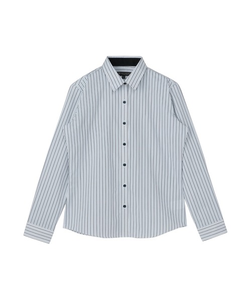TOKYO SHIRTS(トウキョウシャツ)の「透け防止 形態安定ノーアイロン レギュラー 長袖ビジネスワイシャツ(ビジネスシャツ・レディース・ブルー・LL/L/XL/M/S)」の1枚目の写真