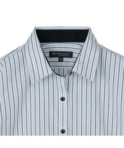 TOKYO SHIRTS(トウキョウシャツ)の「透け防止 形態安定ノーアイロン レギュラー 長袖ビジネスワイシャツ(ビジネスシャツ・レディース・ブルー・LL/L/XL/M/S)」の3枚目の写真