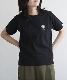 天竺フラワー刺繍コンパクトTシャツ