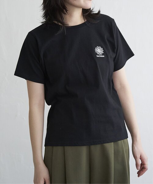 VENCEEXCHANGE(ヴァンスエクスチェンジ)の「天竺フラワー刺繍コンパクトTシャツ(Tシャツ/カットソー・レディース・オフホワイト/杢グレー/ブラック・FREE)」の16枚目の写真