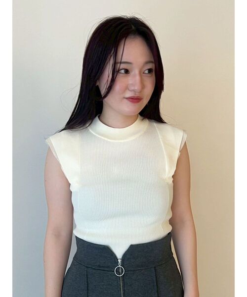 LAGUNAMOON（ラグナムーン）の「カバースリーブシアーニットプルオーバー（ニット/セーター・レディース・ホワイト/ブラック/ピンク・FREE）」の10枚目の写真