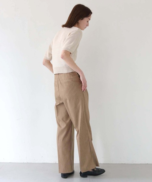 CLEIO(クレイオ)の「【CLEIO】地柄編み半袖ポロニット GROUND KNIT POLO KNIT/982-13603(Tシャツ/カットソー・レディース・アイボリー/テラコッタ/オリーブ・FREE)」の14枚目の写真