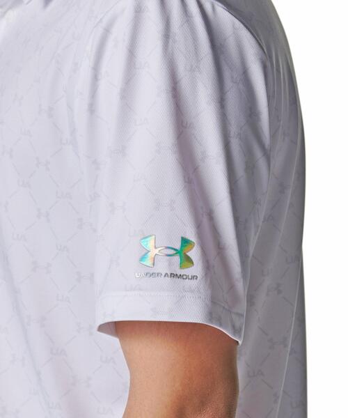 UNDER ARMOUR（アンダーアーマー）の「UAアーマードライ マイクロ モノグラム ポロ（ゴルフ/メンズ）（ポロシャツ・メンズ・ホワイト・M/L/XL/S/2XL）」の6枚目の写真